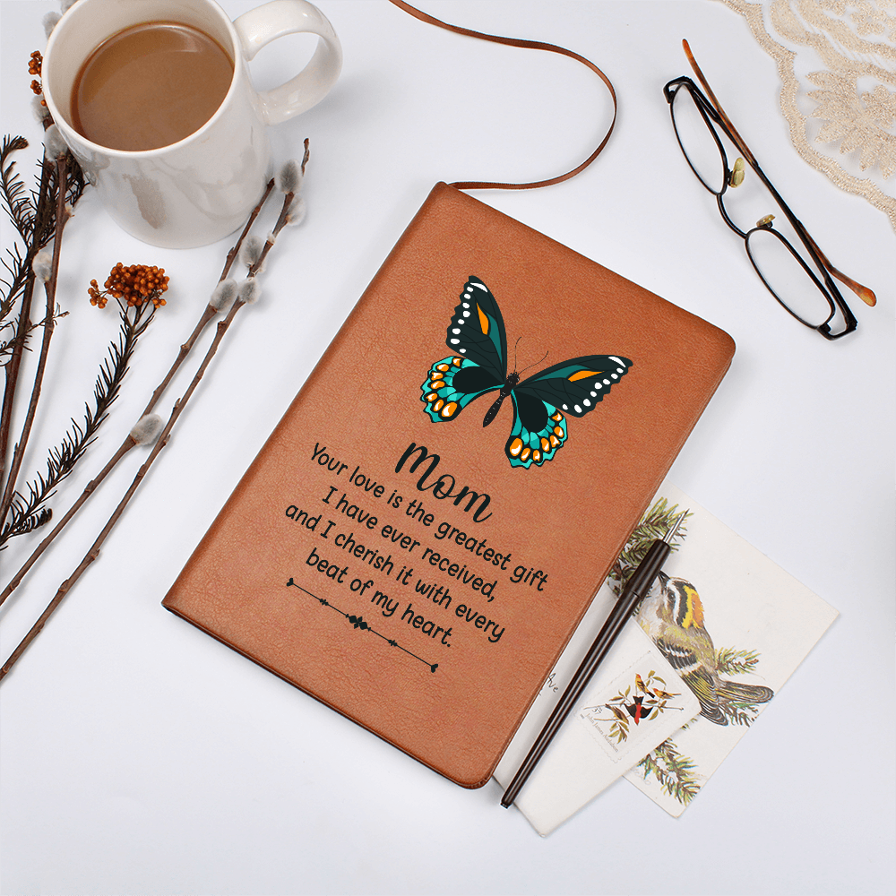 vegan leather mom journal