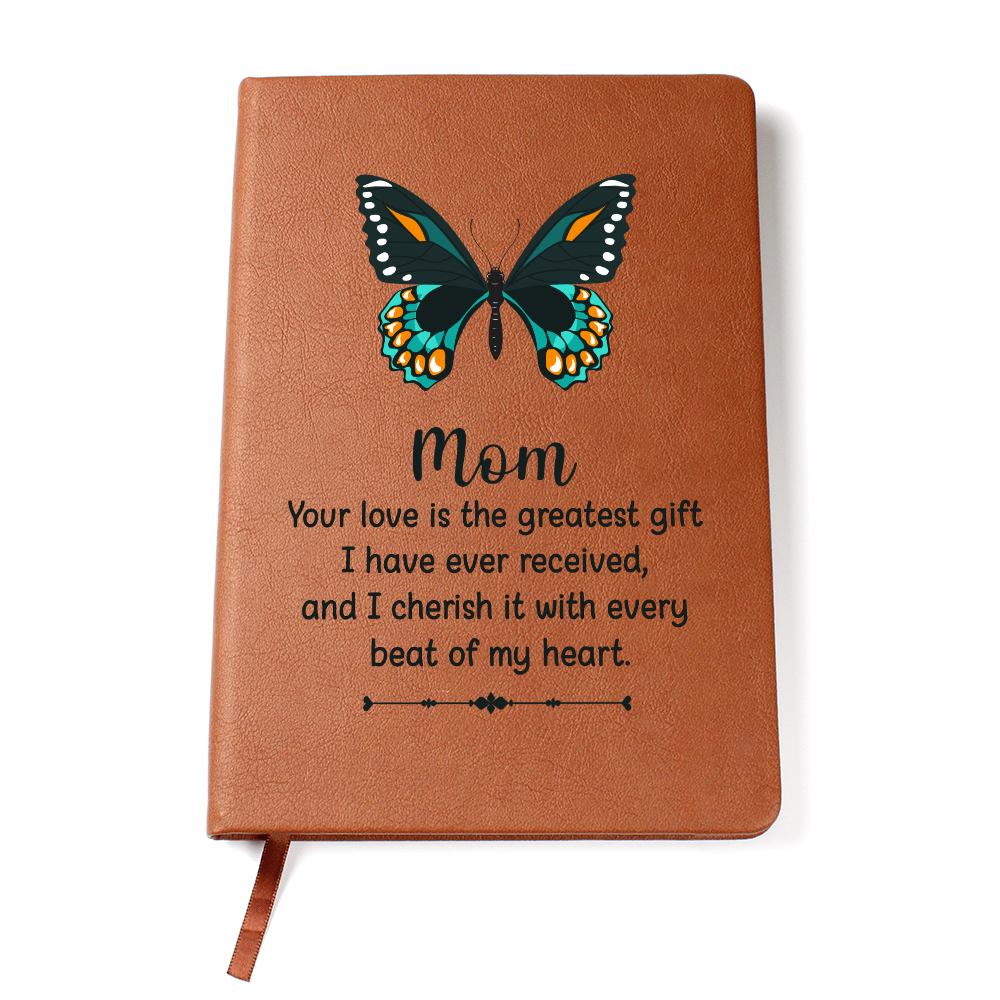 vegan leather mom journal