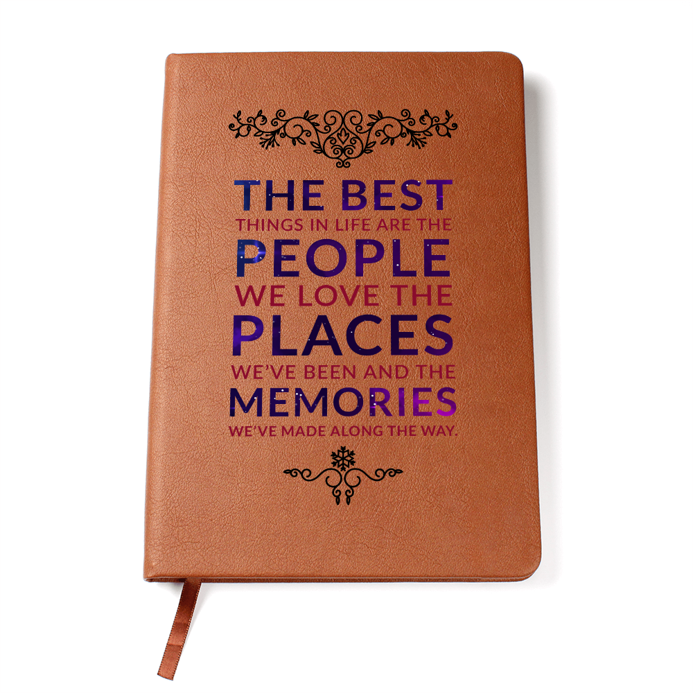 graphic leather memories journal