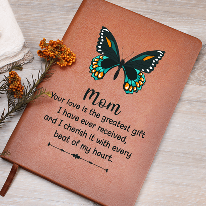 vegan leather mom journal