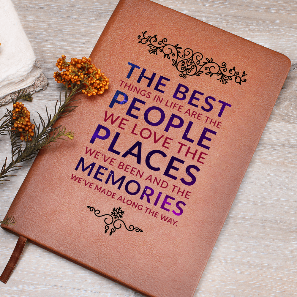 graphic leather memories journal
