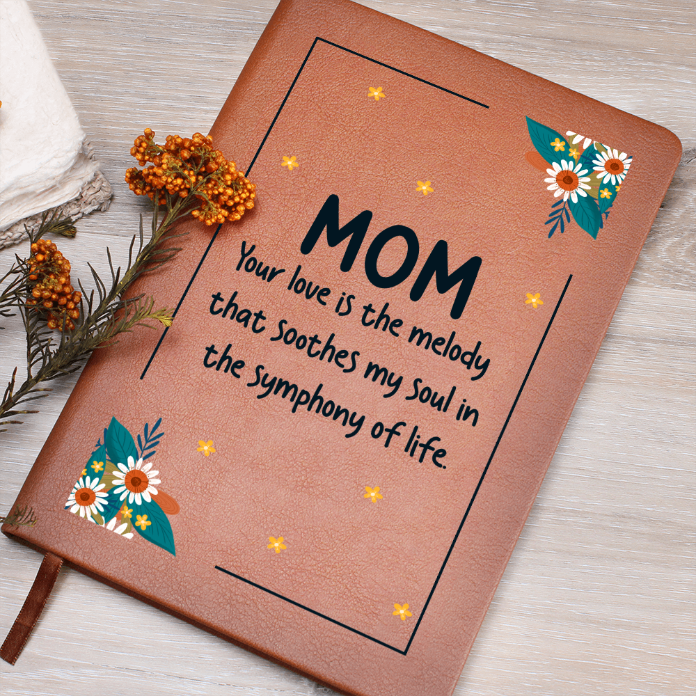 vegan leather love mom journal