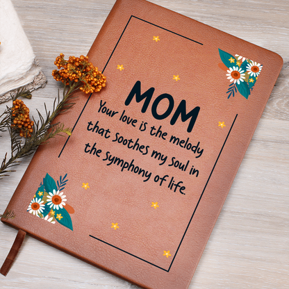 vegan leather love mom journal