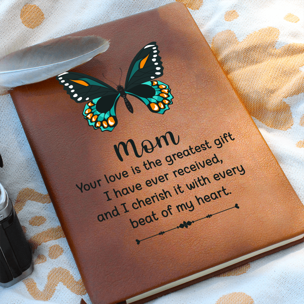 vegan leather mom journal