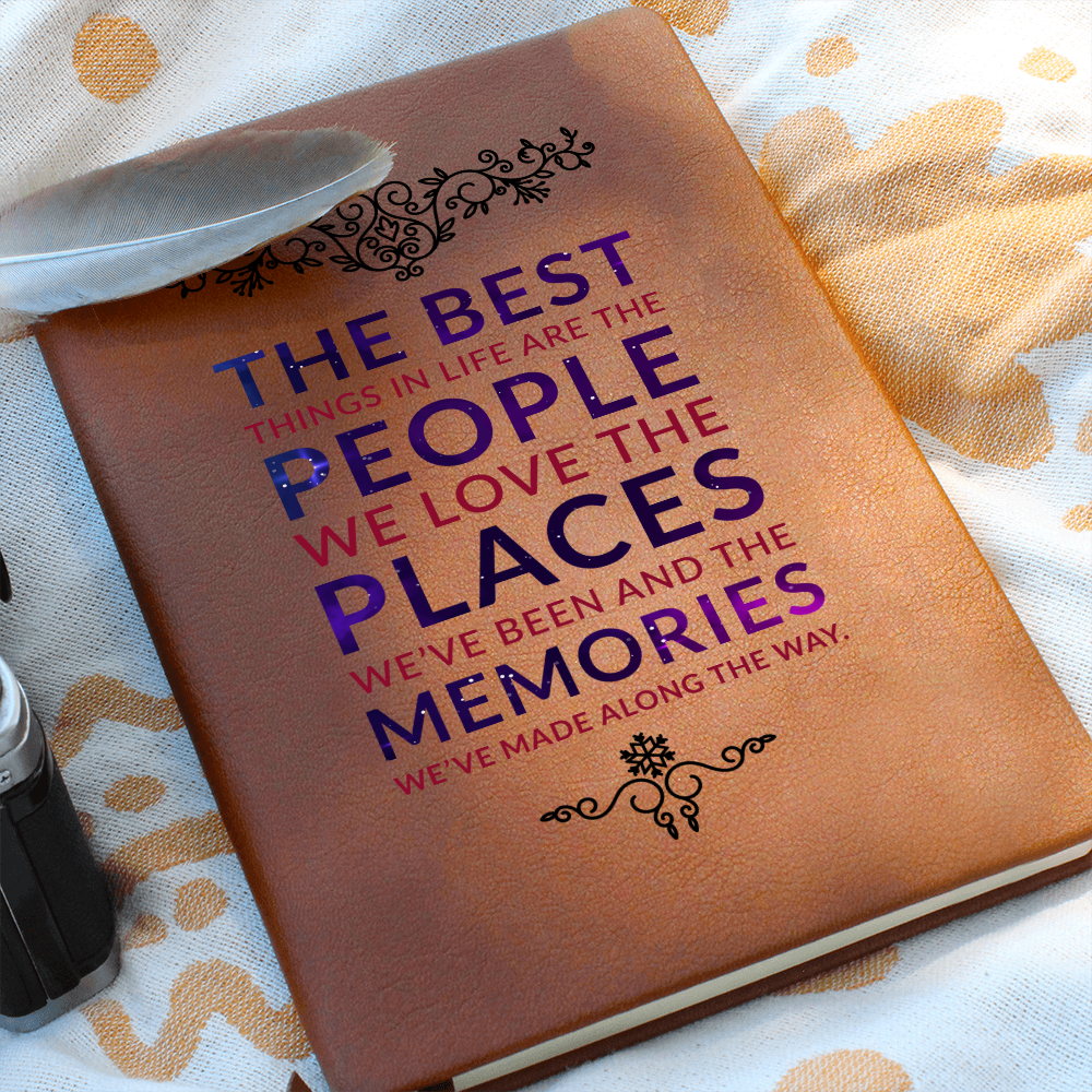 graphic leather memories journal