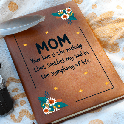 vegan leather love mom journal