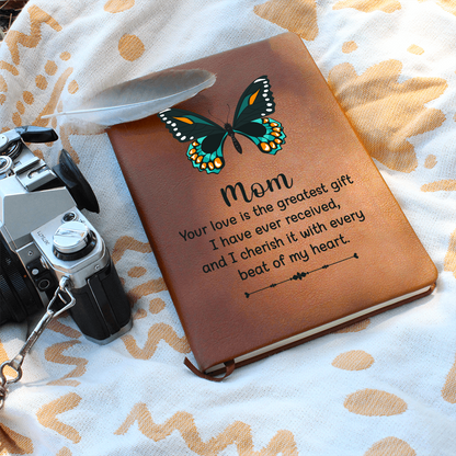 vegan leather mom journal