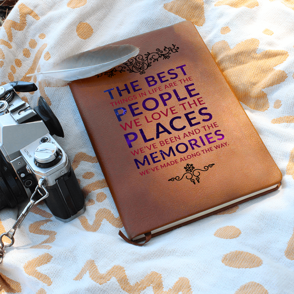 graphic leather memories journal