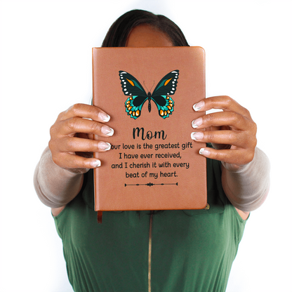 vegan leather mom journal