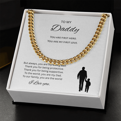 To My Daddy Gift Necklace