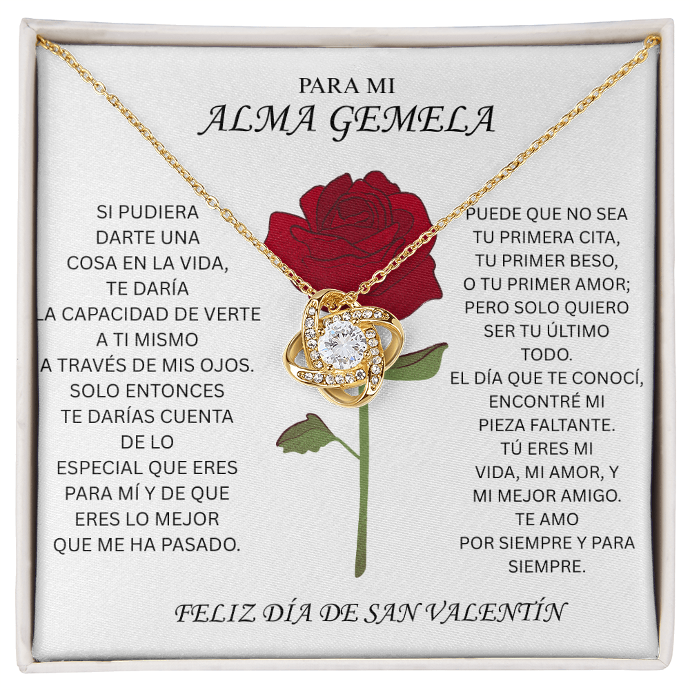 Para Mi Alma Gemela Love Knot Necklace – Unbreakable Soulmate Bond