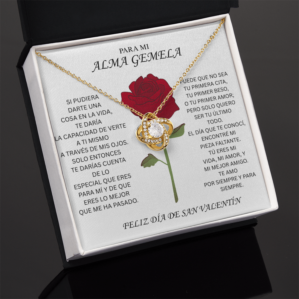Para Mi Alma Gemela Love Knot Necklace – Unbreakable Soulmate Bond