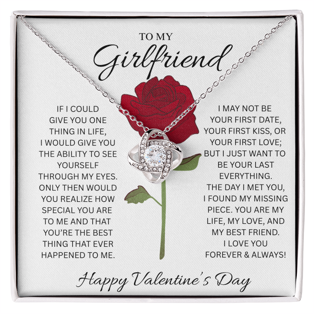 To My Girlfriend Valentine’s Love Knot Necklace – Forever Bond Gift