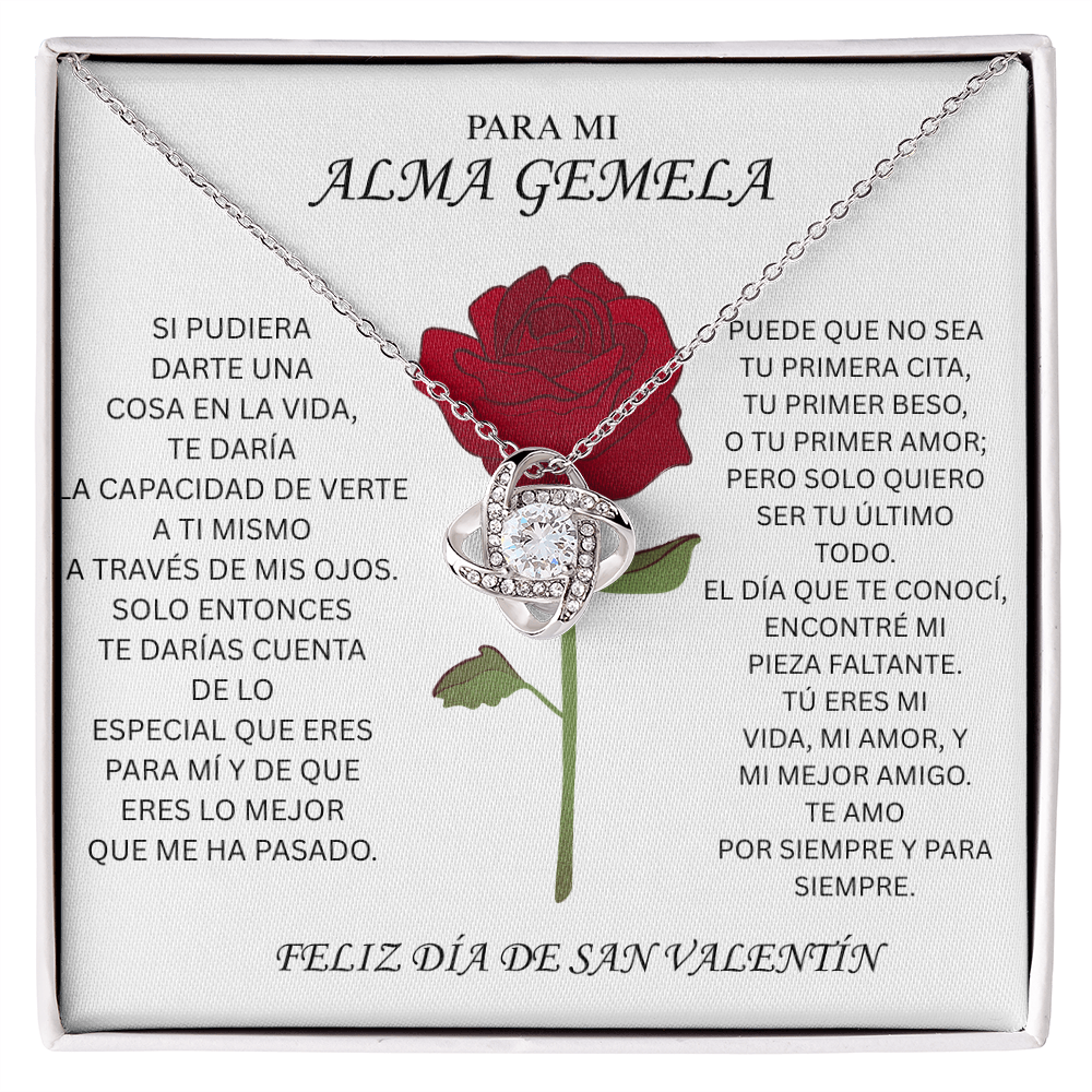 Para Mi Alma Gemela Love Knot Necklace – Unbreakable Soulmate Bond