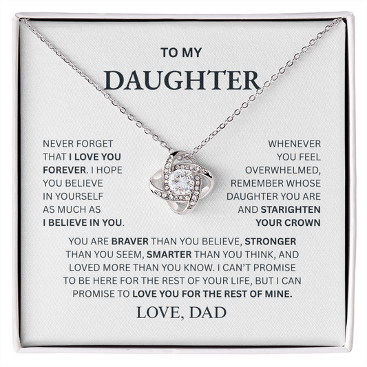 To My Daughter Necklace (from Dad)