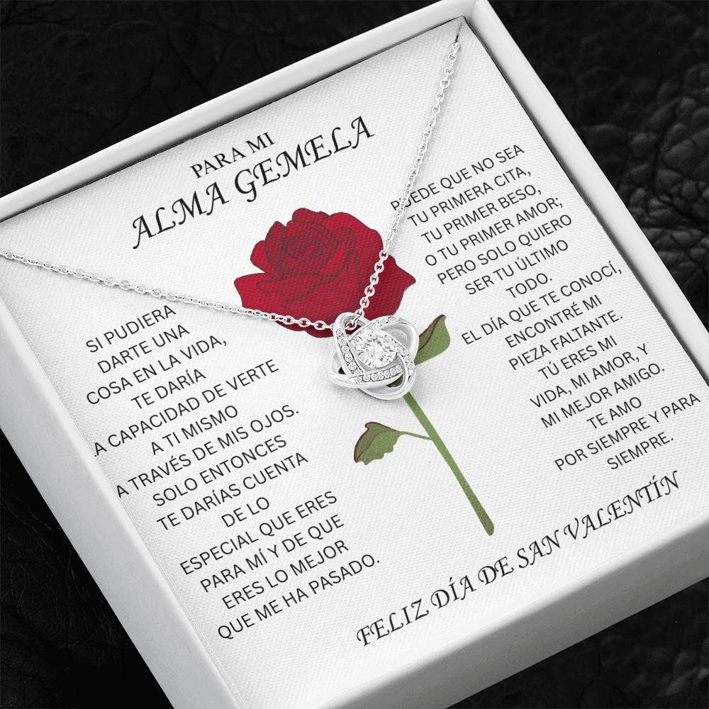 Para Mi Alma Gemela Love Knot Necklace – Unbreakable Soulmate Bond