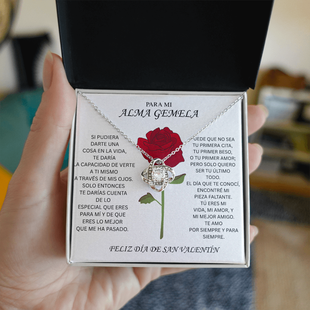 Para Mi Alma Gemela Love Knot Necklace – Unbreakable Soulmate Bond