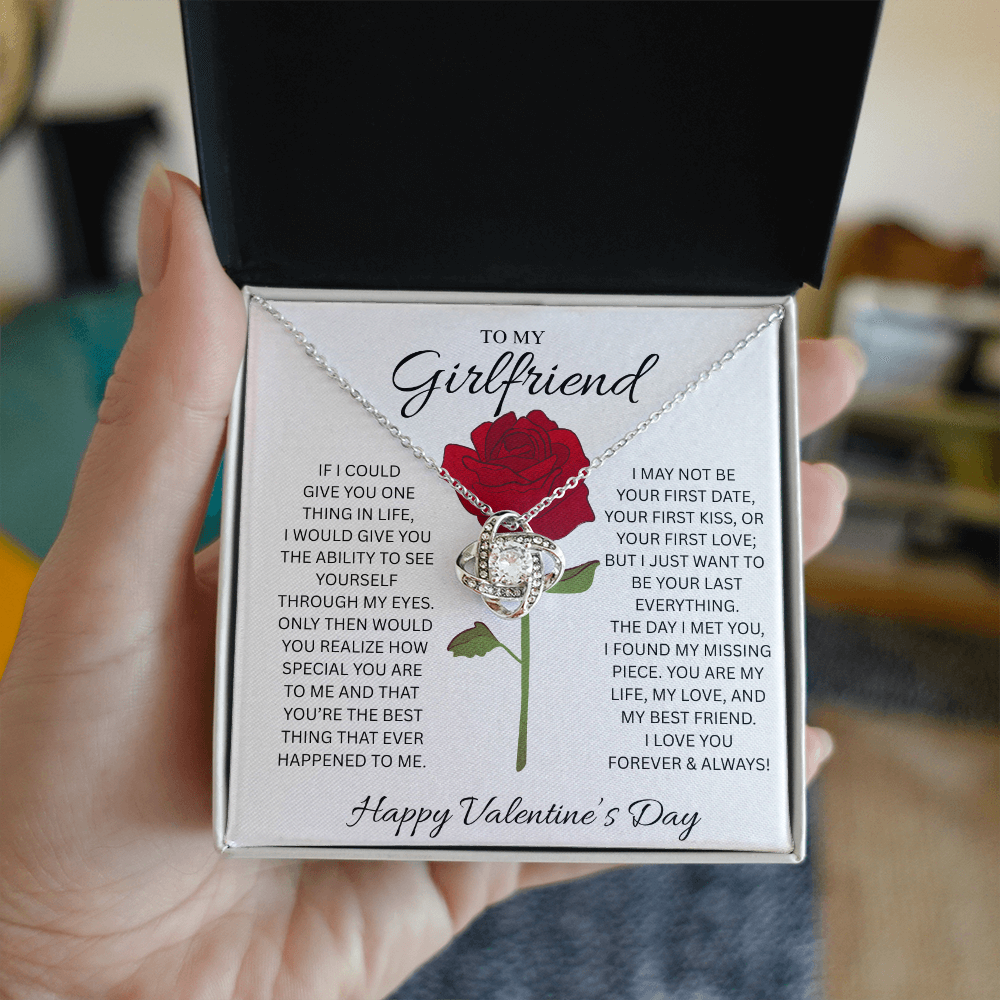 To My Girlfriend Valentine’s Love Knot Necklace – Forever Bond Gift