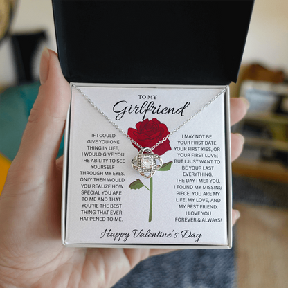 To My Girlfriend Valentine’s Love Knot Necklace – Forever Bond Gift
