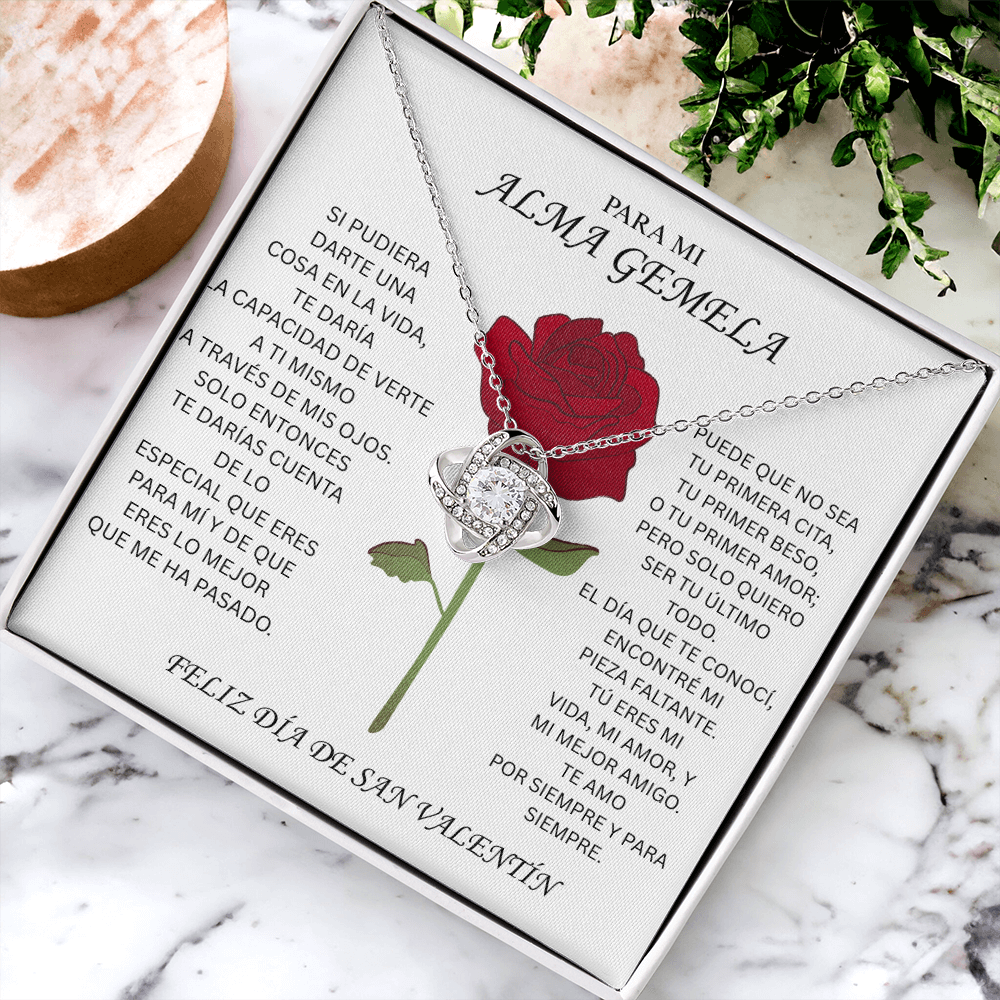 Para Mi Alma Gemela Love Knot Necklace – Unbreakable Soulmate Bond