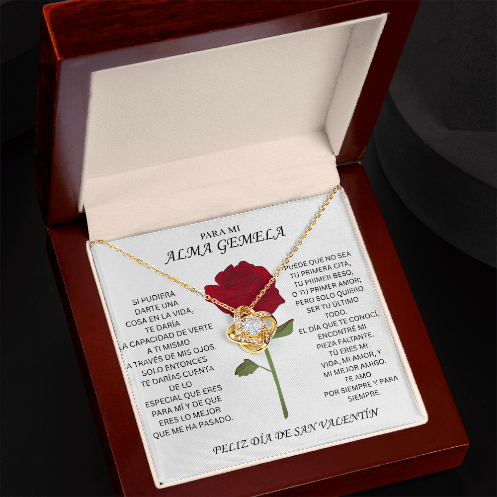 Para Mi Alma Gemela Love Knot Necklace – Unbreakable Soulmate Bond