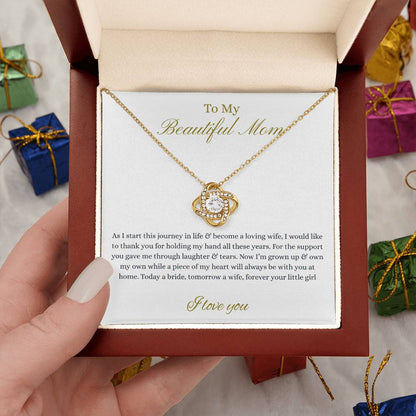 Daughter To Mother Love Knot Necklace