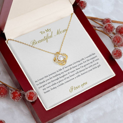 Daughter To Mother Love Knot Necklace