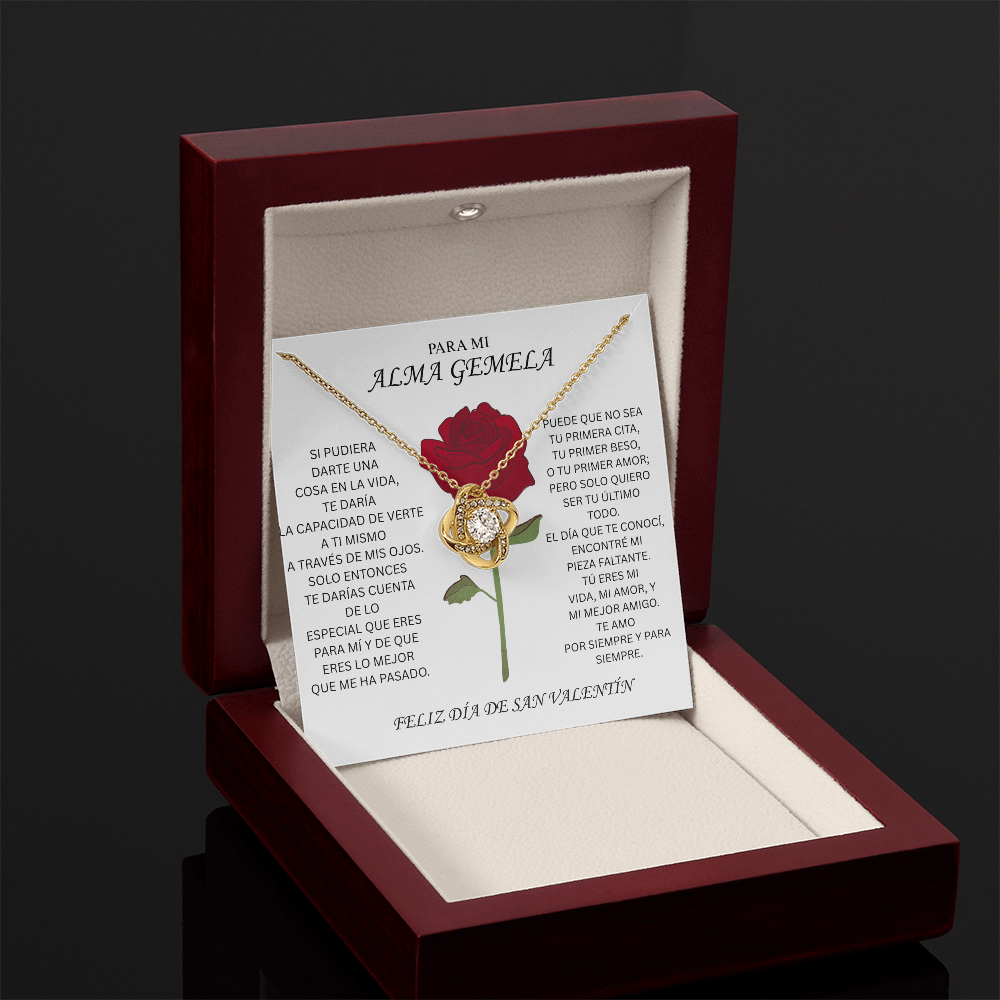 Para Mi Alma Gemela Love Knot Necklace – Unbreakable Soulmate Bond