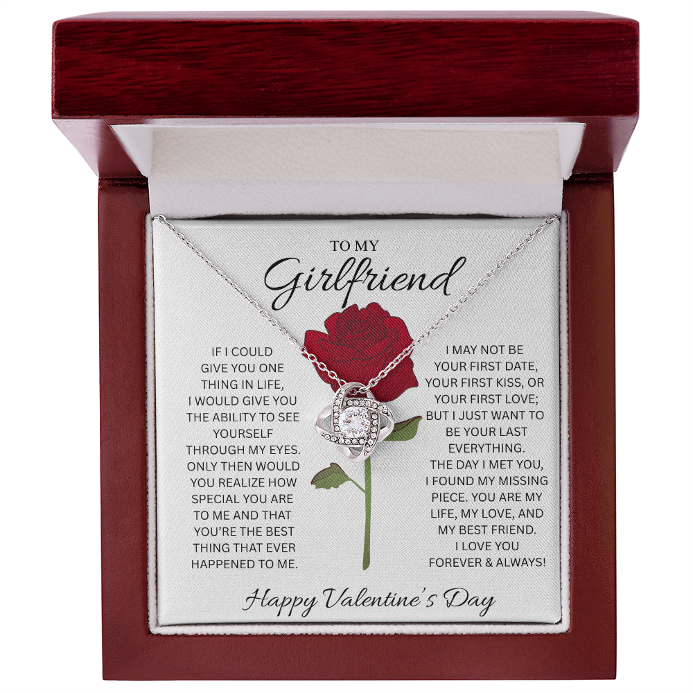 To My Girlfriend Valentine’s Love Knot Necklace – Forever Bond Gift