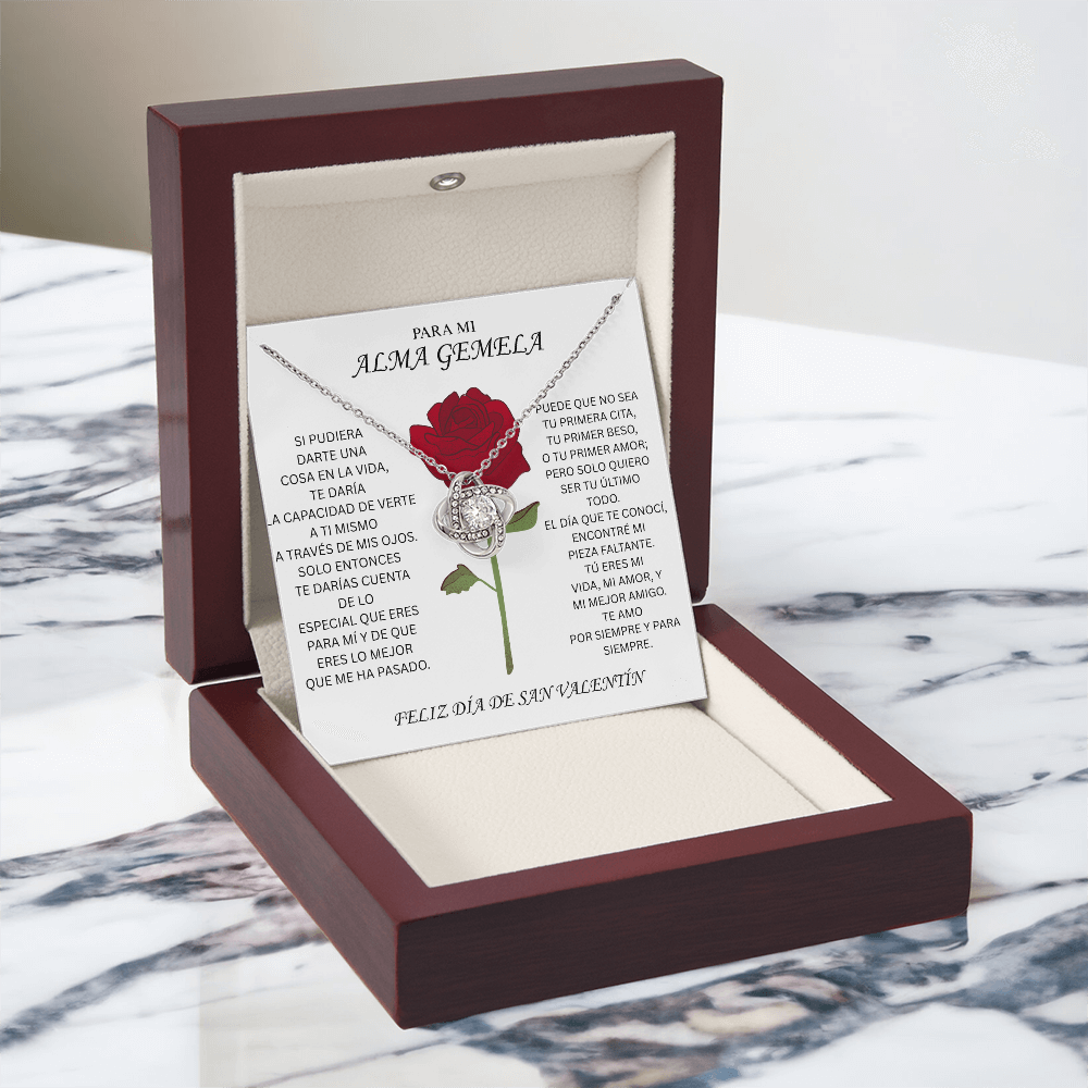 Para Mi Alma Gemela Love Knot Necklace – Unbreakable Soulmate Bond