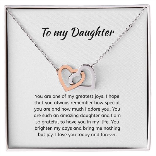 To my daughter Heart Necklace