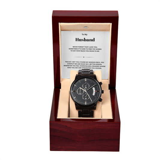 Husband Black Watch Gift