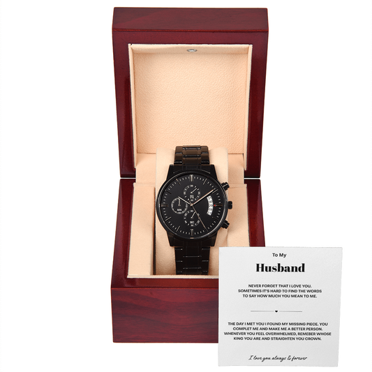 Husband Black Watch Gift