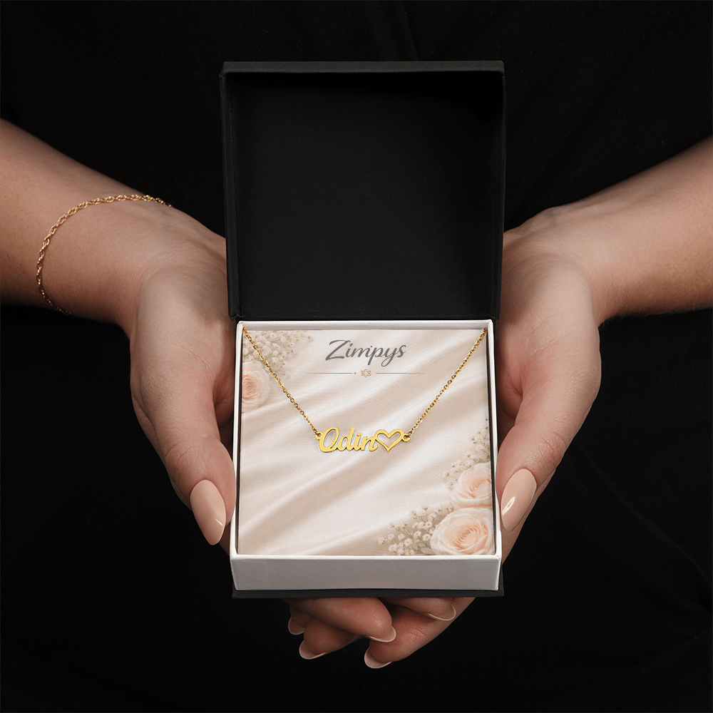 custom heart name necklace