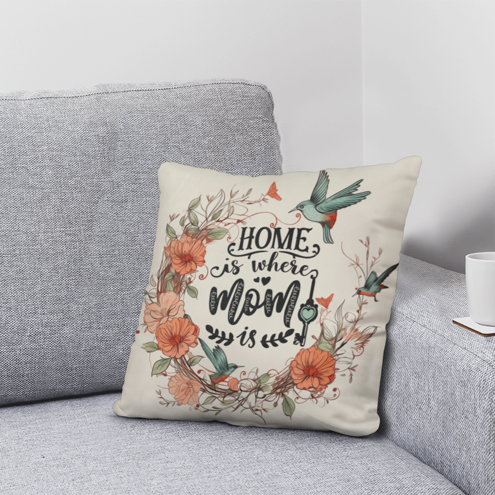 home is where mom is pillow
