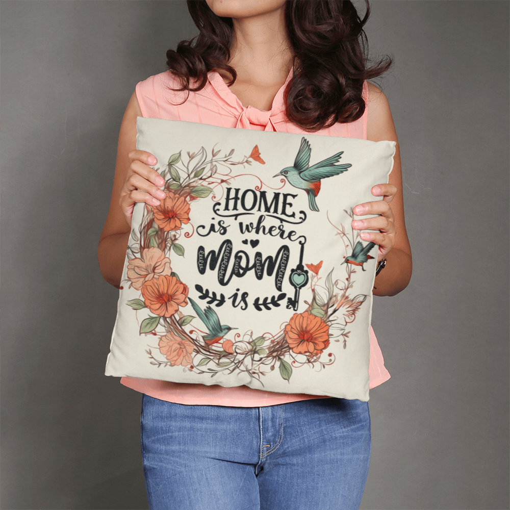 home is where mom is pillow