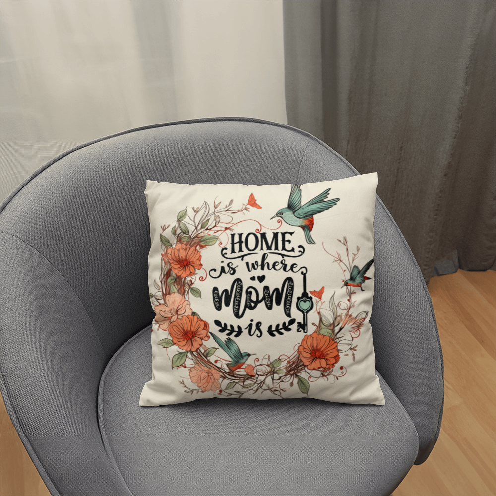home is where mom is pillow