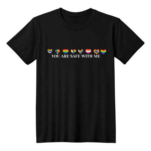 You are safe with me T-shirt (black)