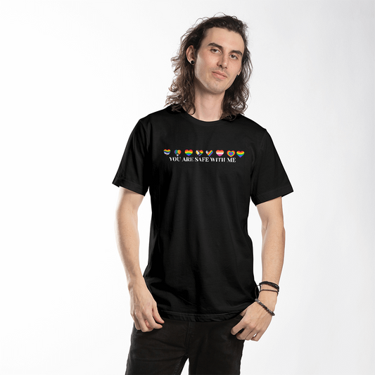 You are safe with me T-shirt (black)