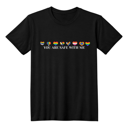 You are safe with me T-shirt (black)