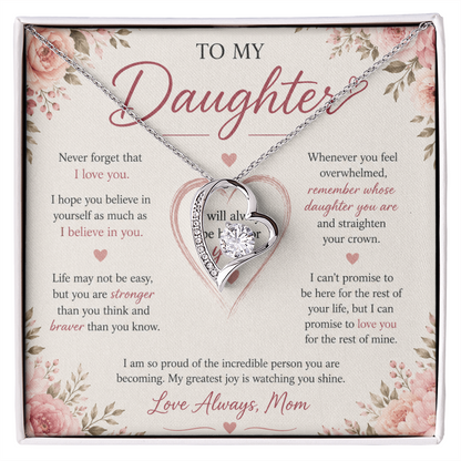 "To My Daughter" Forever Love Necklace
