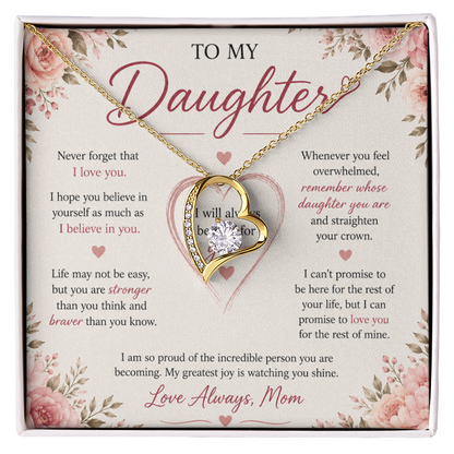 "To My Daughter" Forever Love Necklace