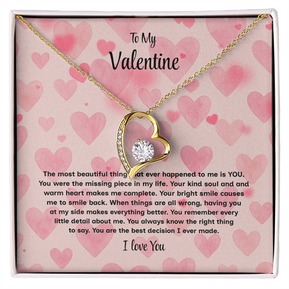 To My Valentine Forever Love Necklace – Heartfelt Romantic Gift