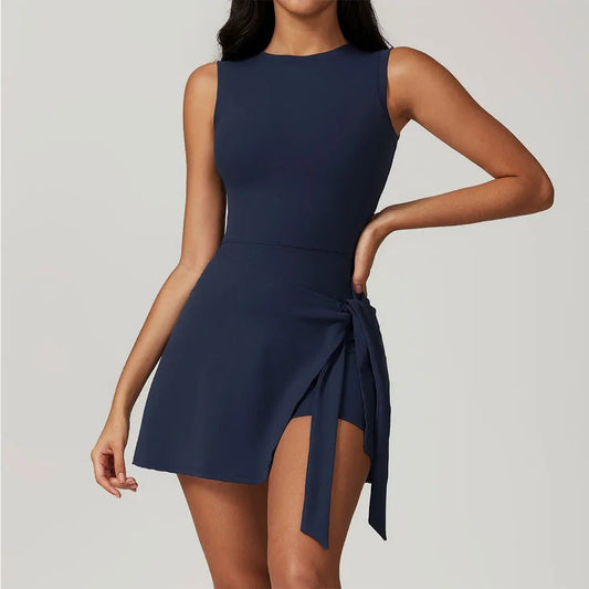 Elegant Wrap Dress Romper Set